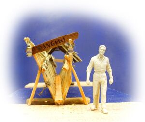 Thematische Poolbrücke aus Holz Fumades