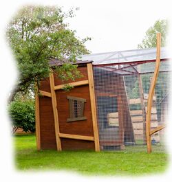 Luxemburg Esch Volieren Kuenstlerische Holzgestaltung Kulturinsel Einsiedel 2013 - Käfigumbau