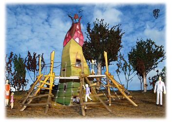 Nickelsdorf Kletterspiel Kuenstlerische Holzgestaltung Kulturinsel Einsiedel 2013